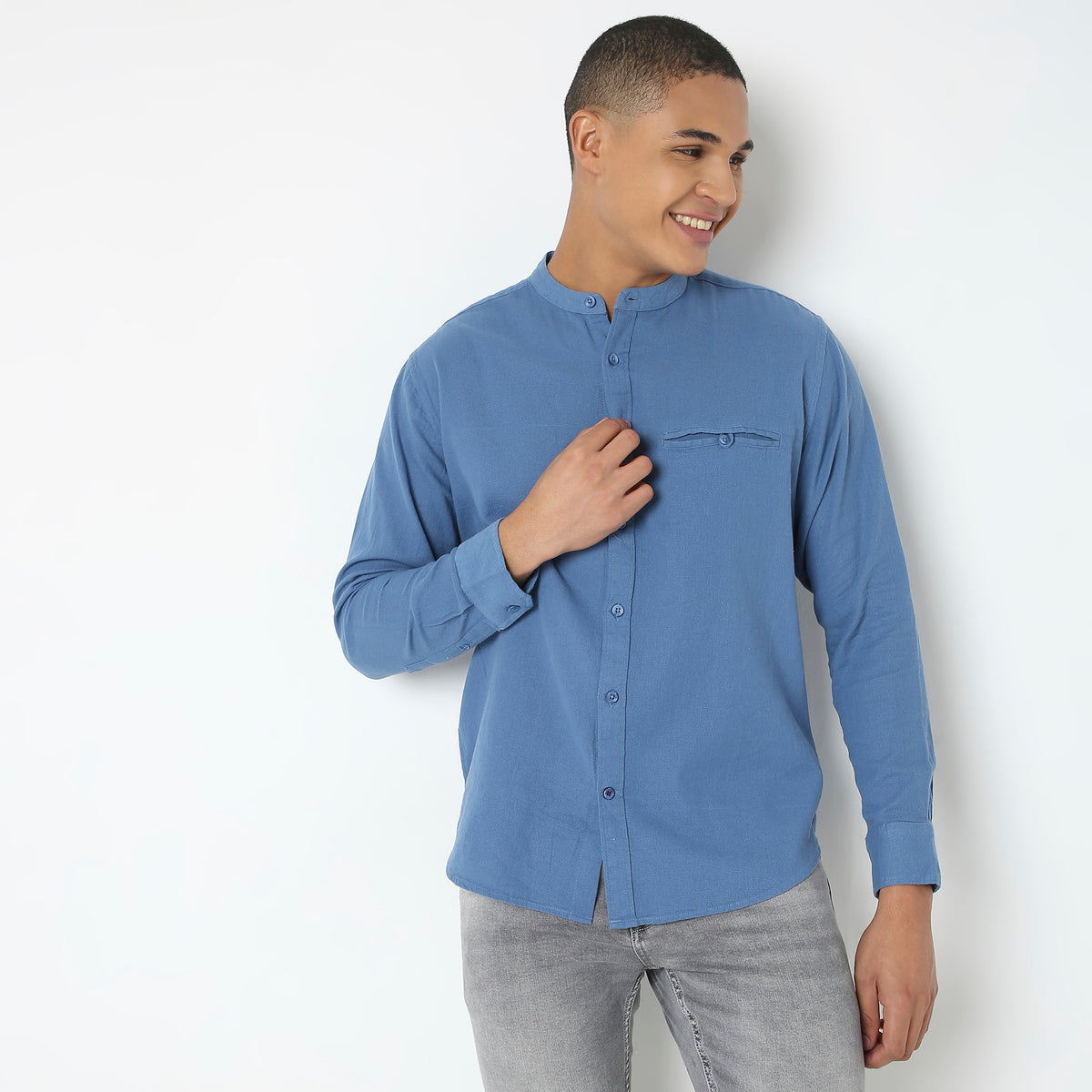 Regular Fit Solid Shirt