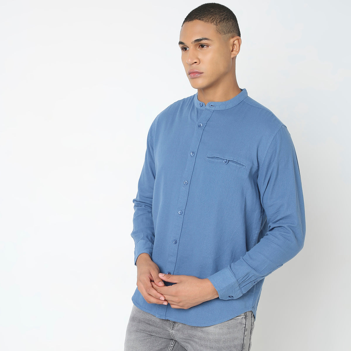 Regular Fit Solid Shirt