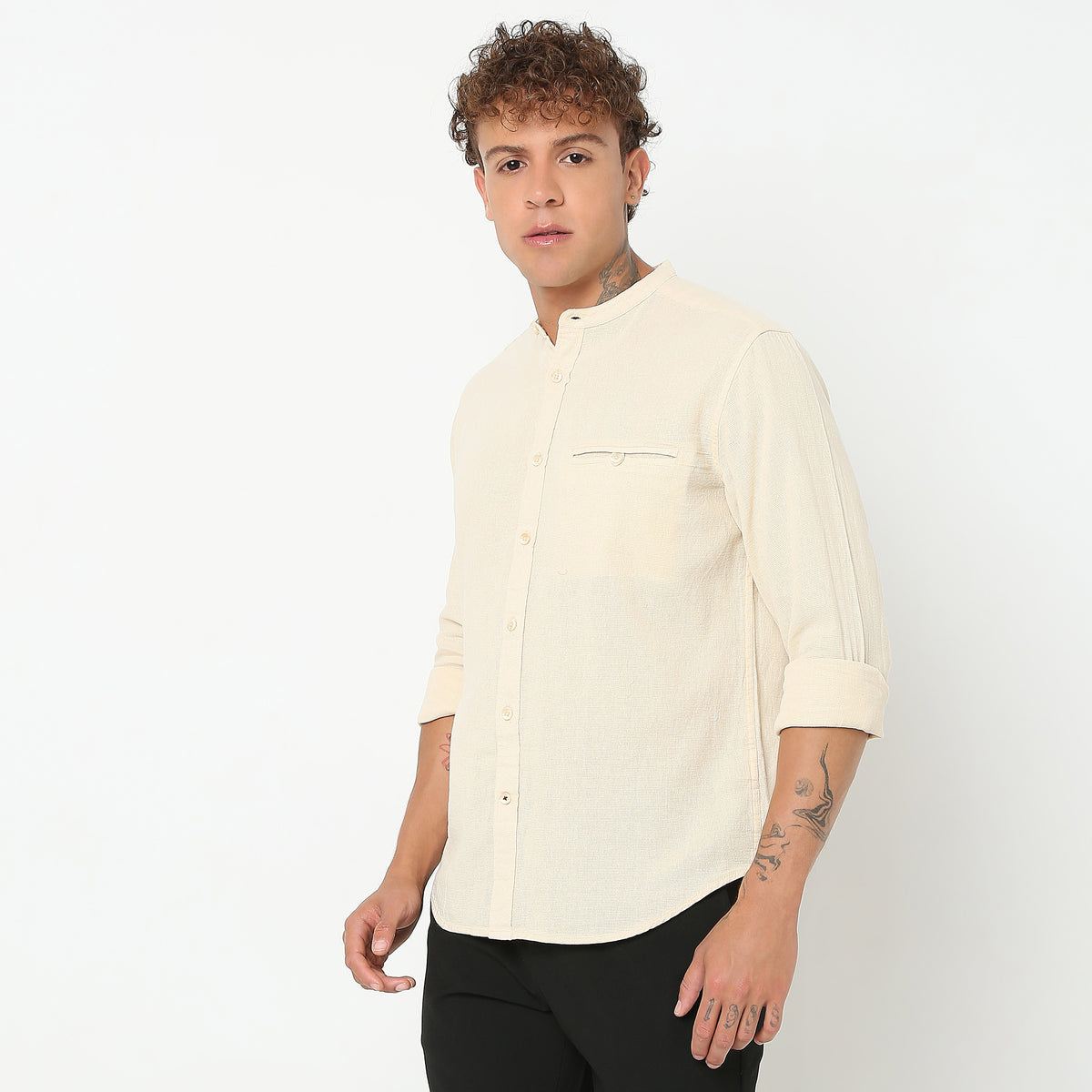 Regular Fit Solid Shirt