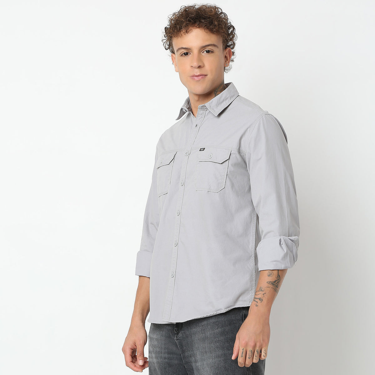 Regular Fit Solid Shirt