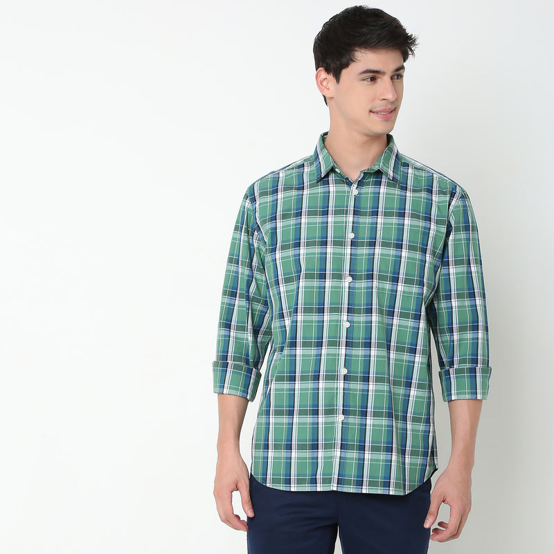 Regular Fit Checkered Shirt