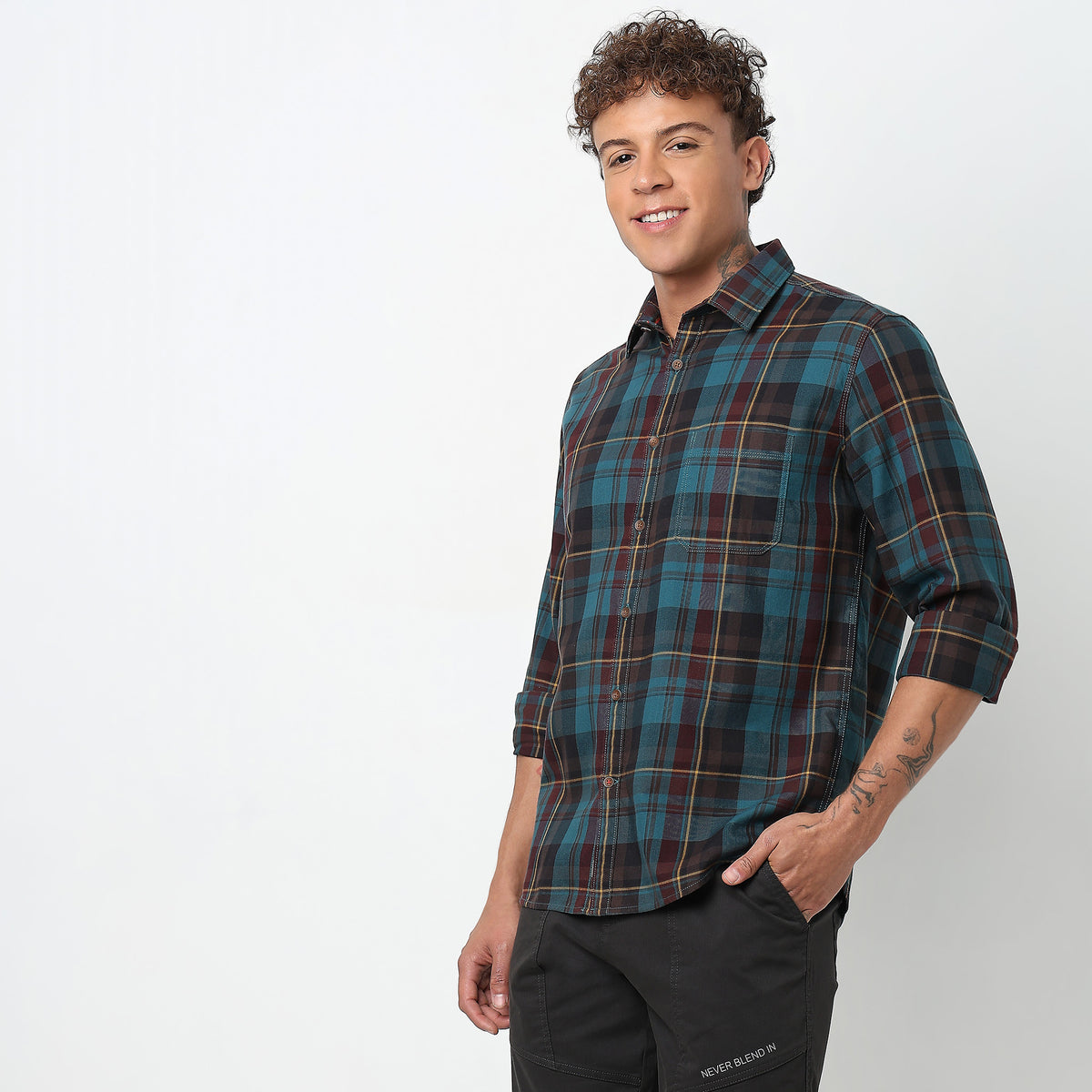 Regular Fit Checkered Shirt