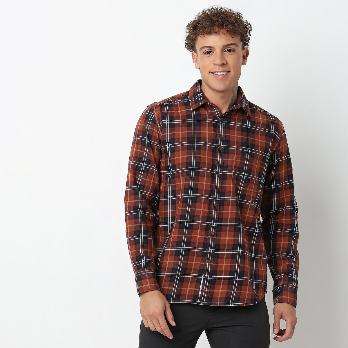 Regular Fit Checkered Shirt