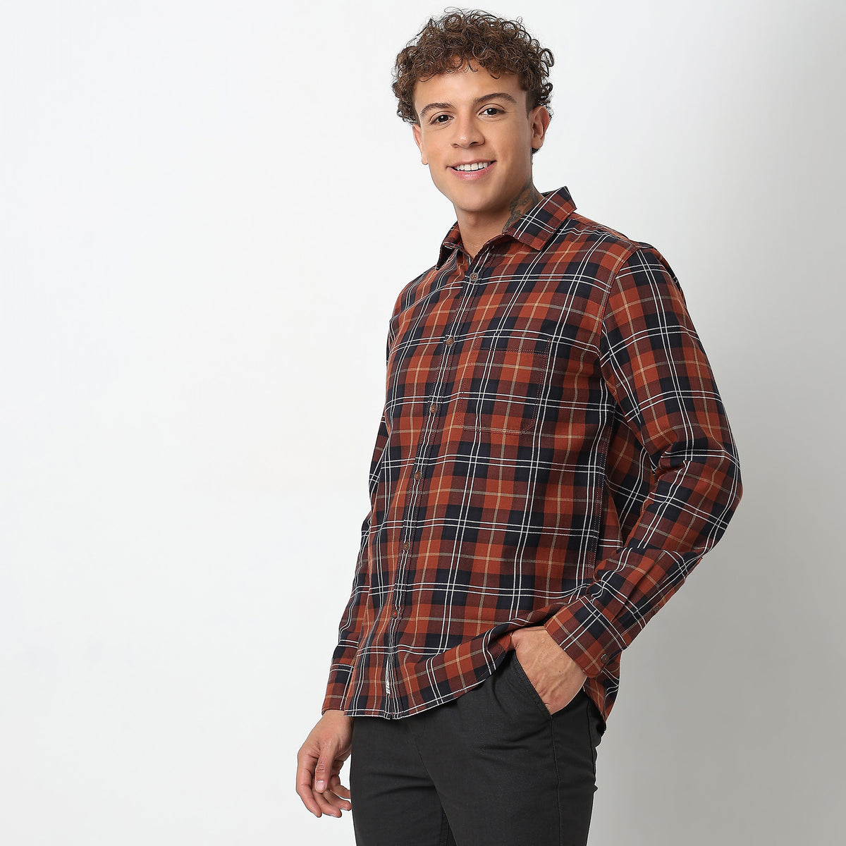 Regular Fit Checkered Shirt