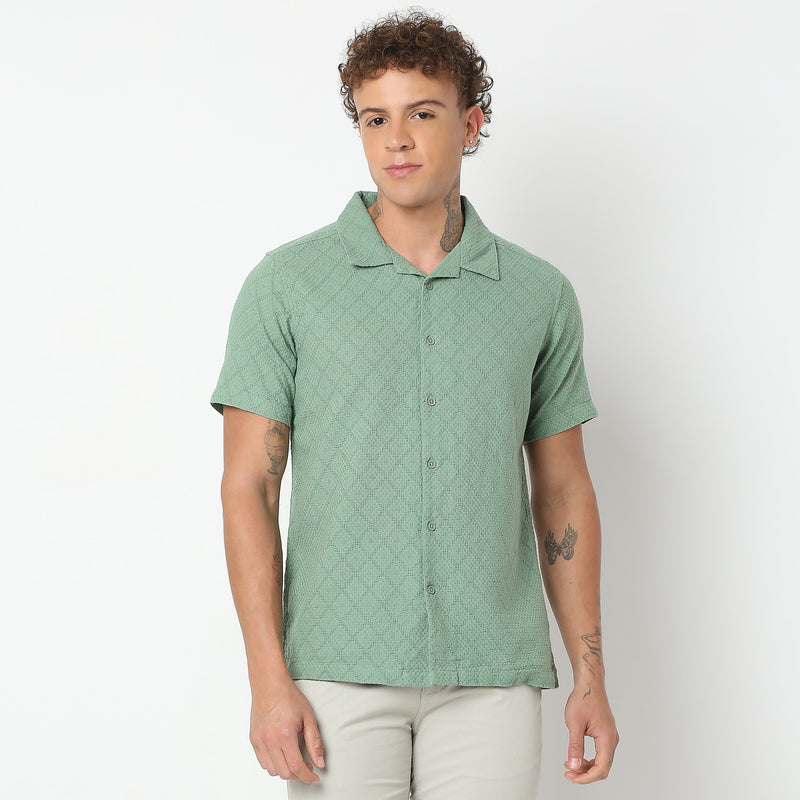 Regular Fit Solid Shirt