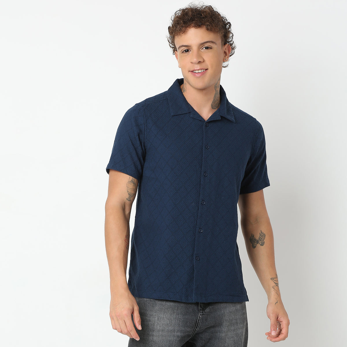 Regular Fit Solid Shirt