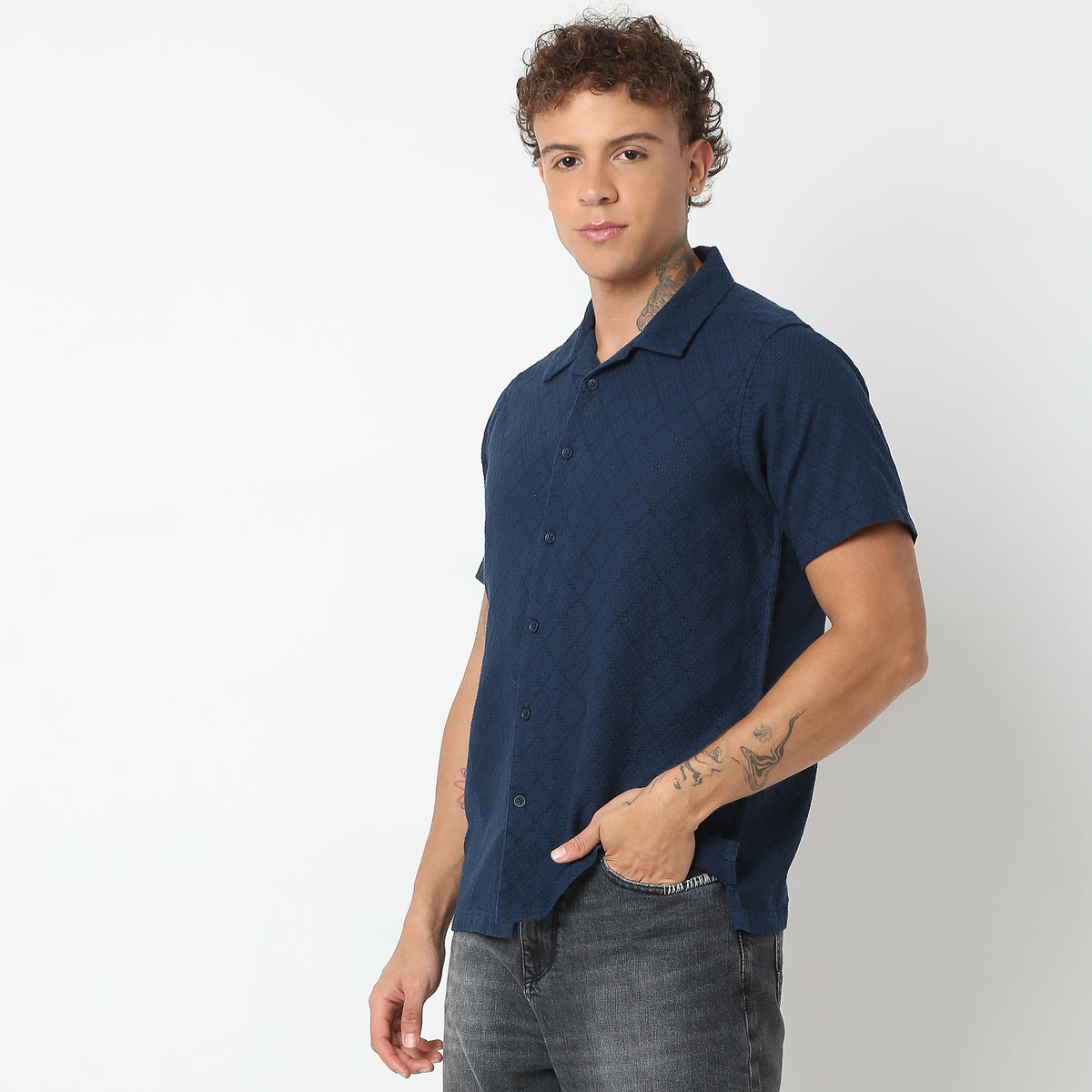 Regular Fit Solid Shirt