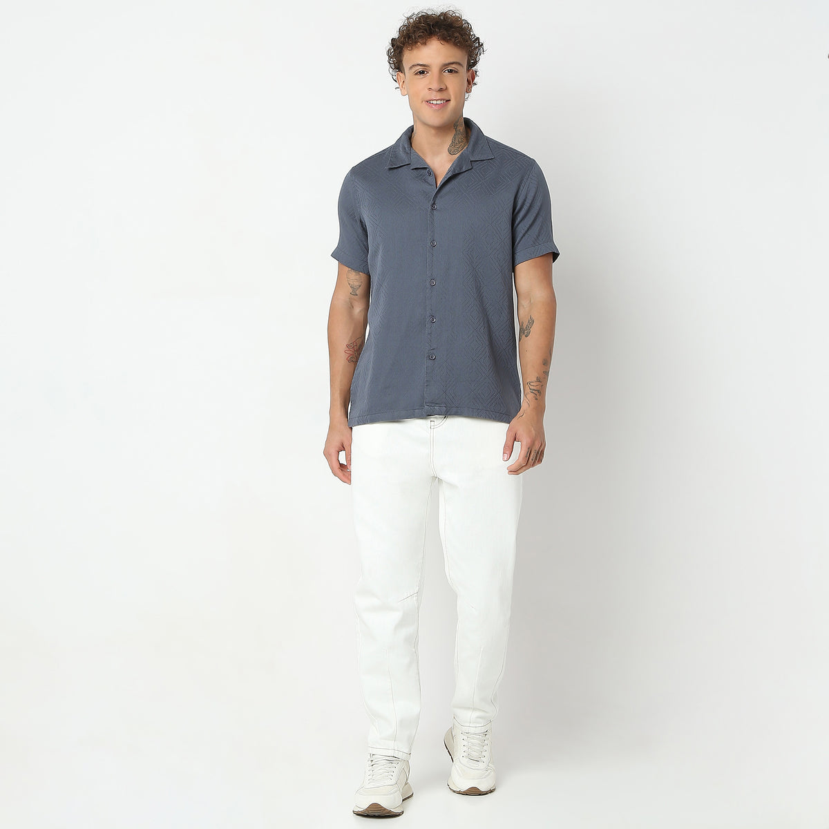 Regular Fit Solid Shirt