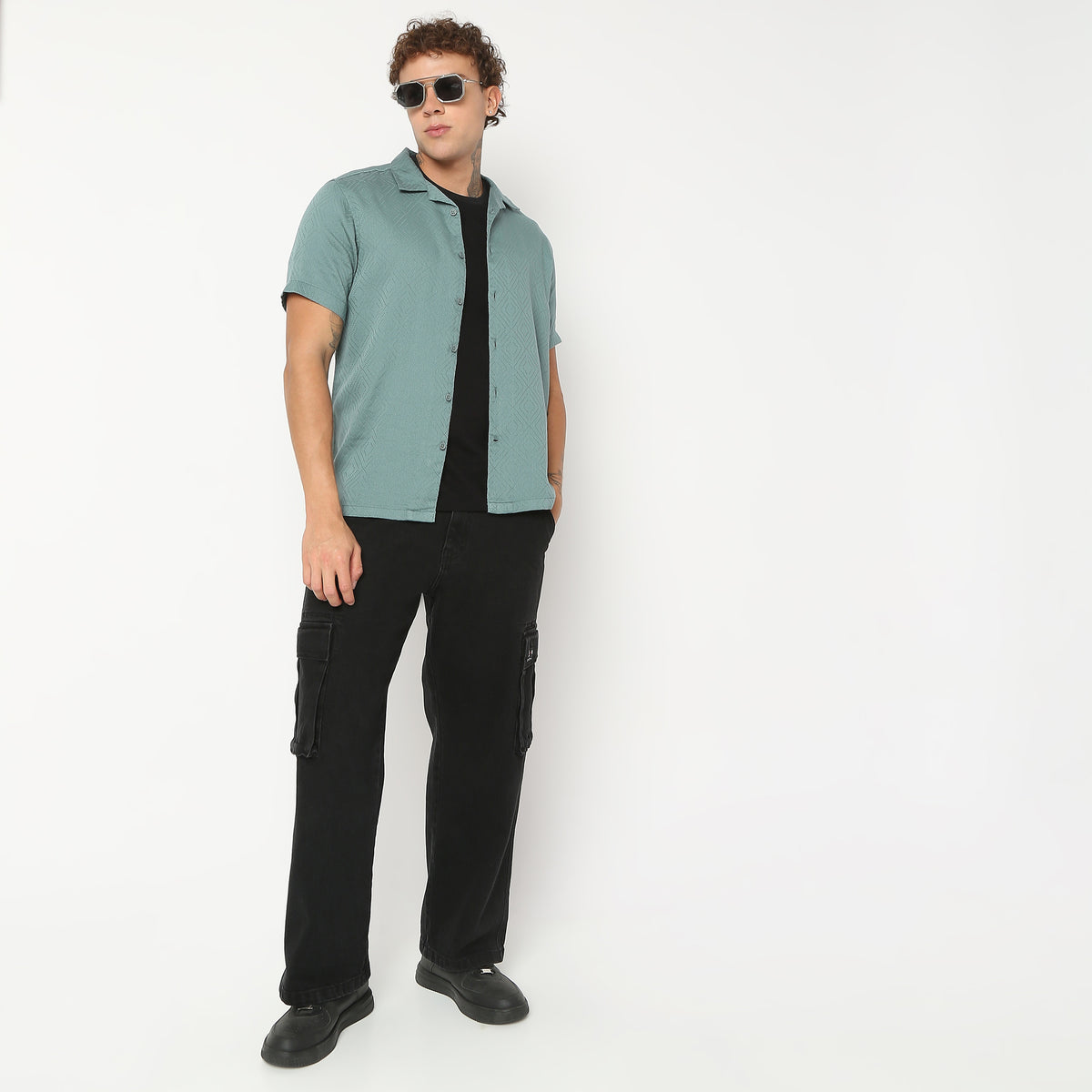 Regular Fit Solid Shirt