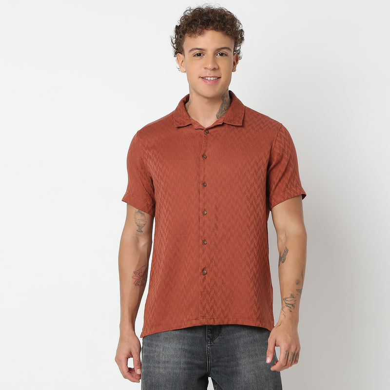 Regular Fit Solid Shirt