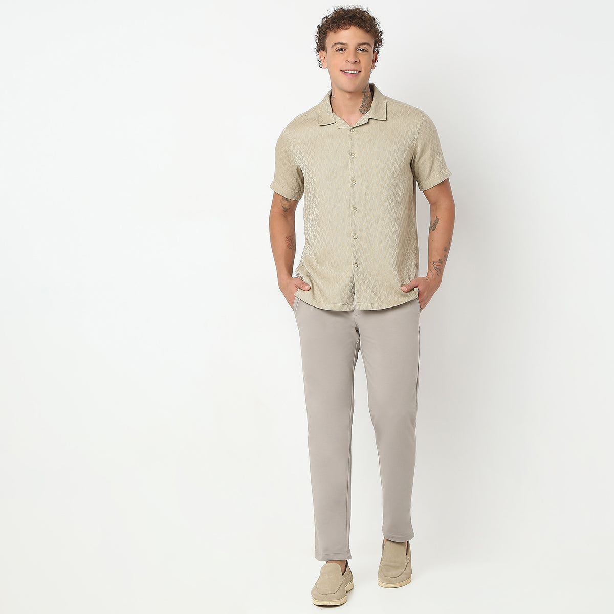 Regular Fit Solid Shirt