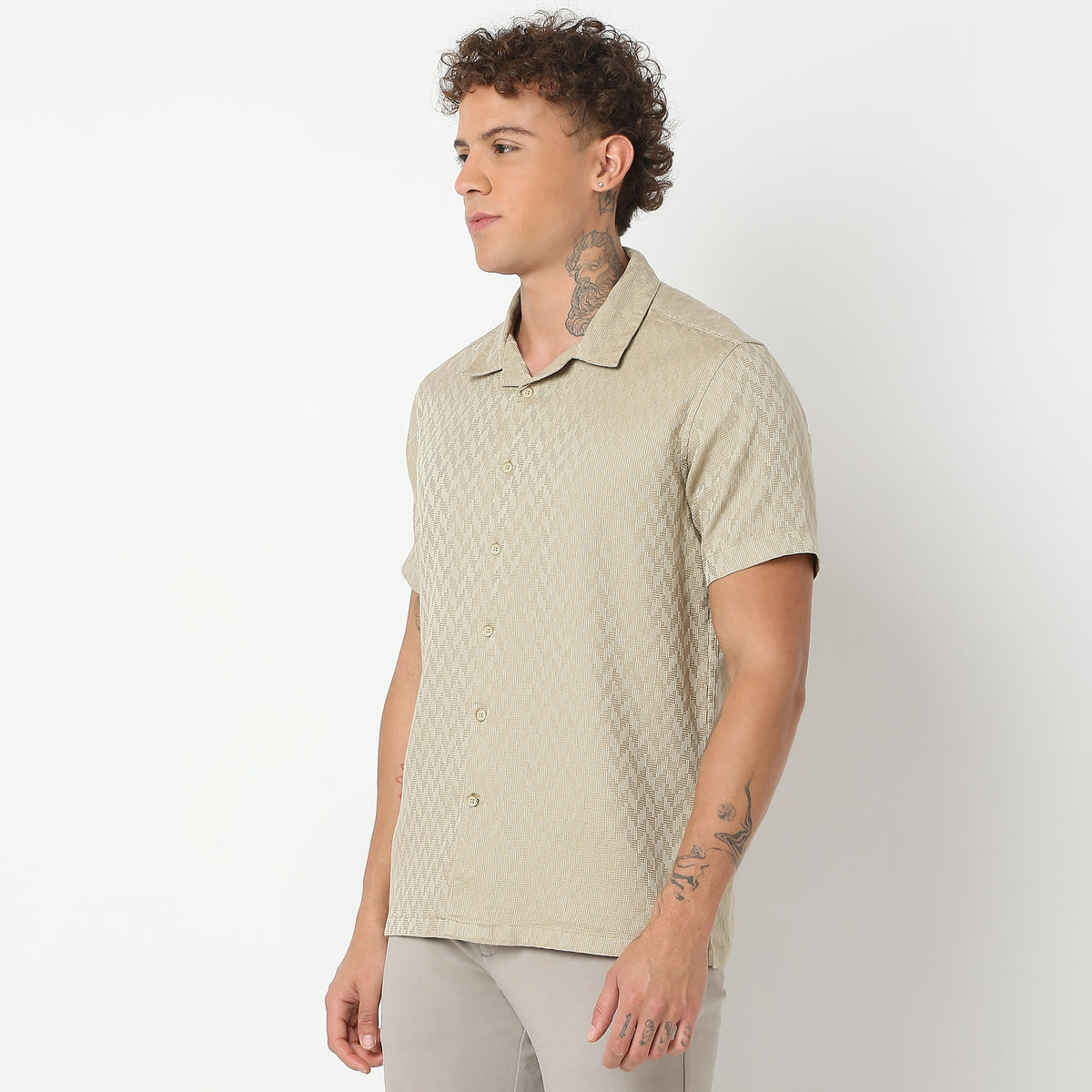 Regular Fit Solid Shirt