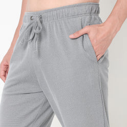 Regular Fit Solid Mid Rise Trackpants