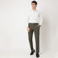 Regular Fit Solid Mid Rise Trousers