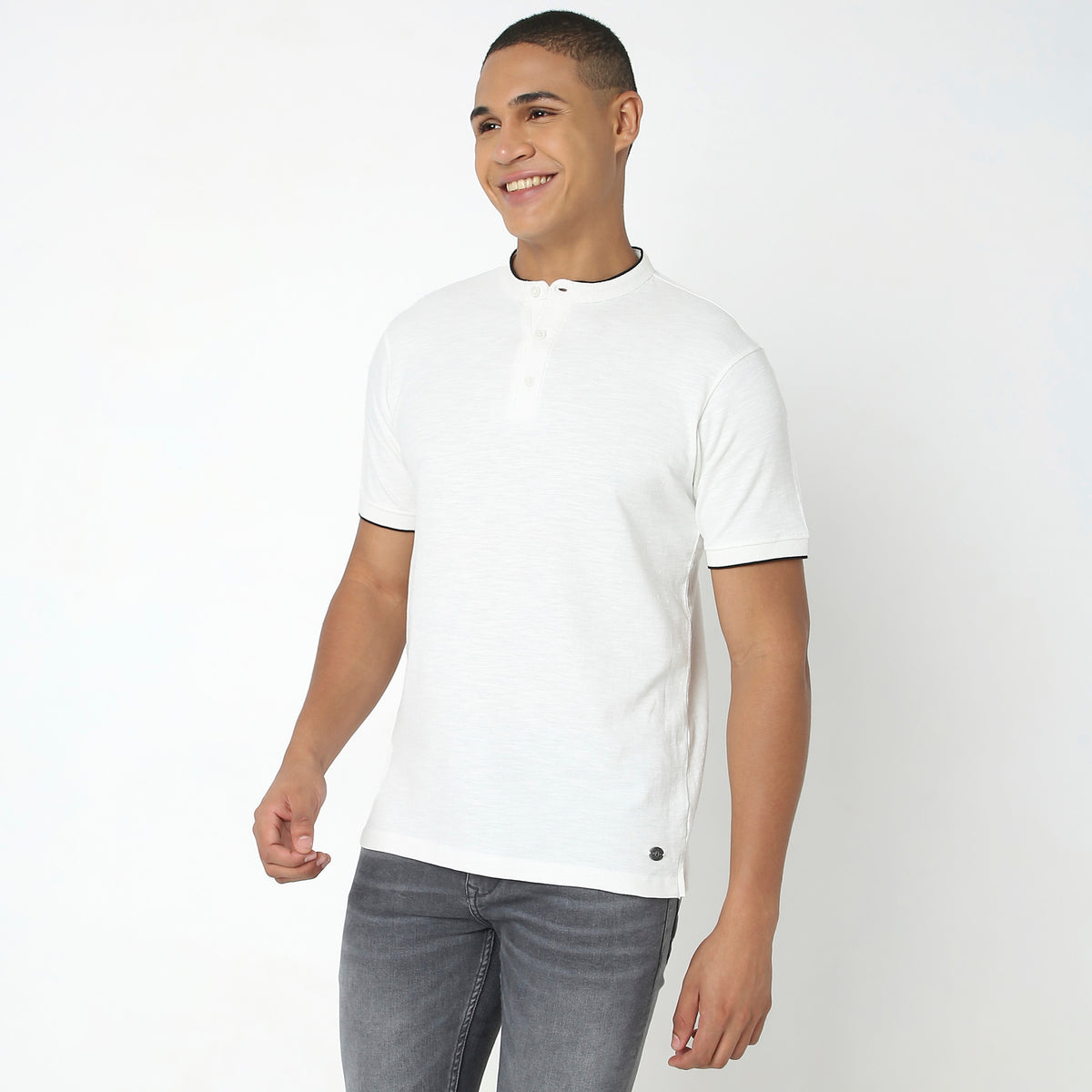 Regular Fit Solid T-Shirt