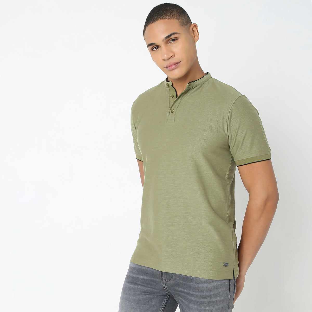 Regular Fit Solid T-Shirt