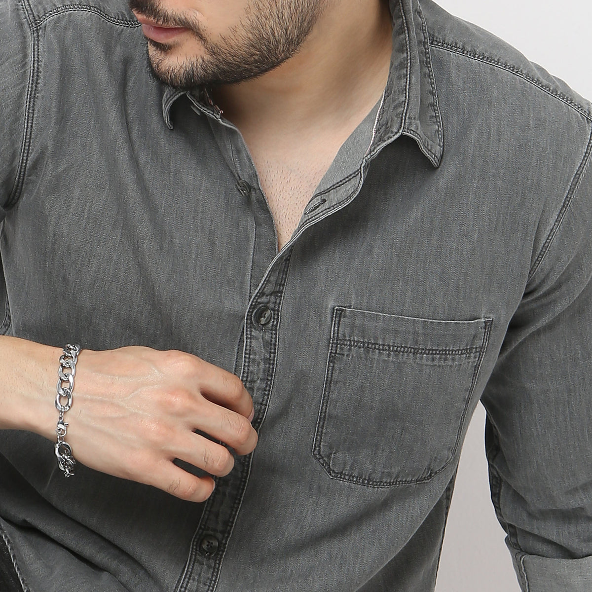 Slim Fit Solid Shirt