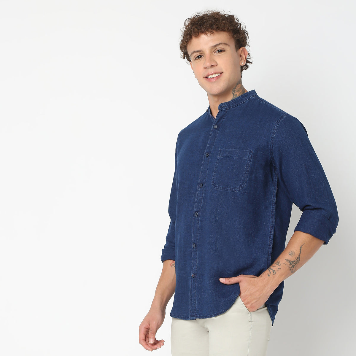 Regular Fit Solid Shirt