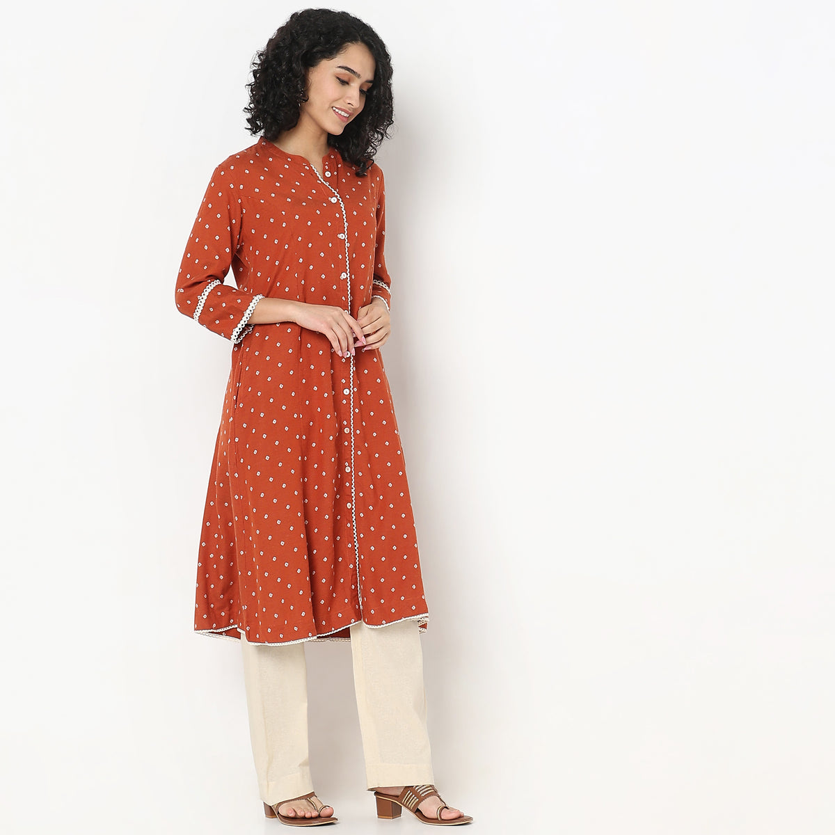 Flare Fit Printed Kurta