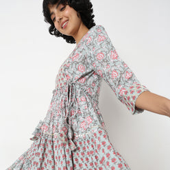 Flare Fit Printed Dress