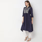 Flare Fit Embroidered Kurta
