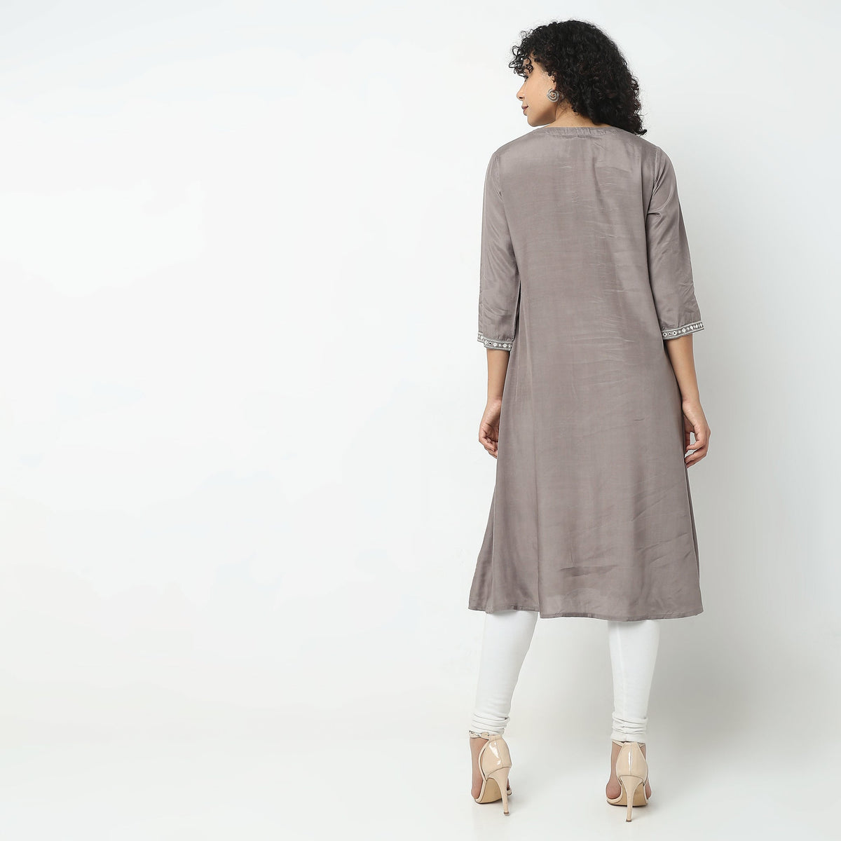 Flare Fit Embroidered Kurta