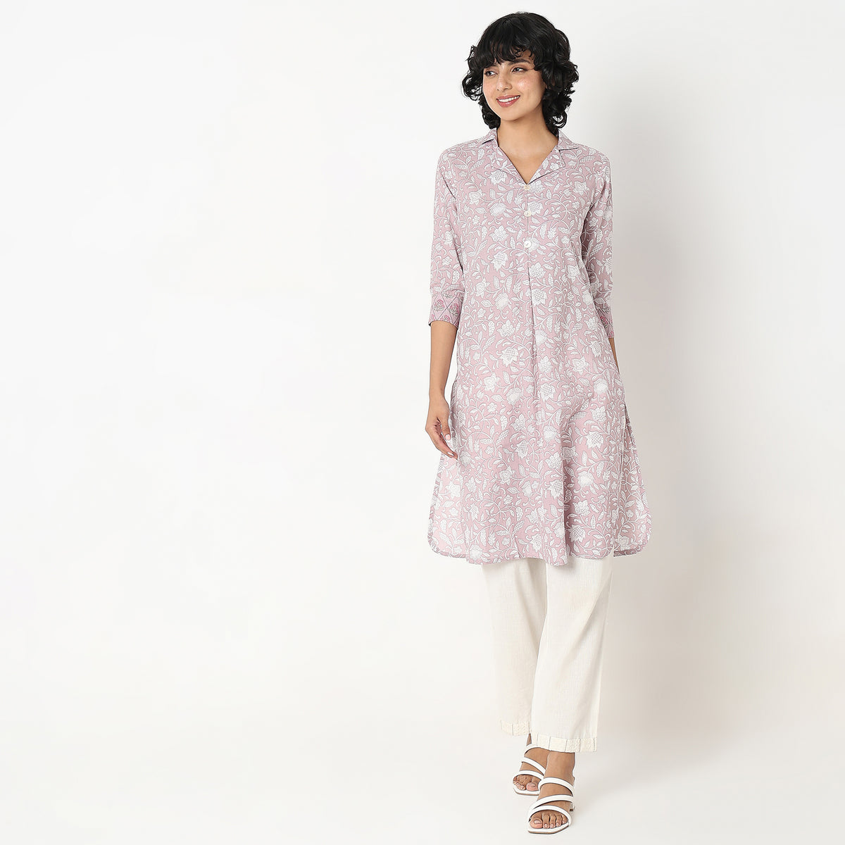 Flare Fit Printed Kurta