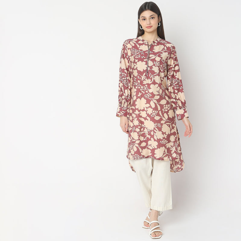 Flare Fit Printed Kurta