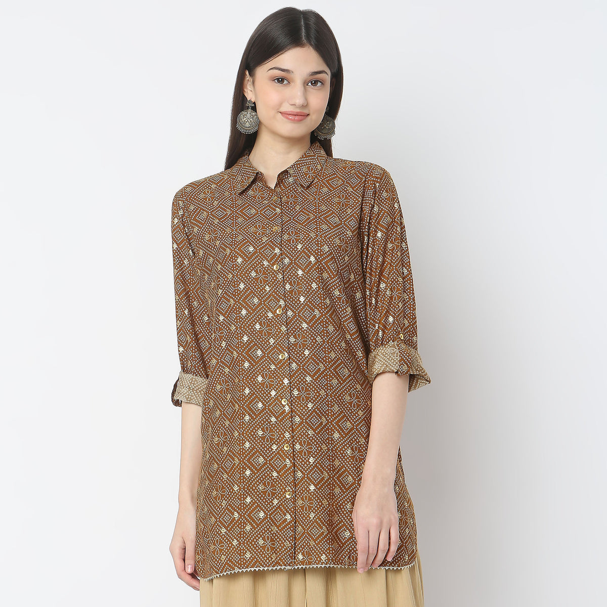 Straight Fit Printed Kurta