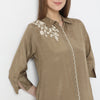 Embroidered Above Knee Flared Workday Staples High-Low Kurta