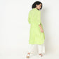Embroidered Above Knee Flared Workday Staples High-Low Kurta