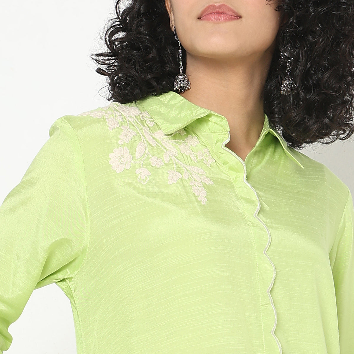 Flare Fit Embroidered Kurta