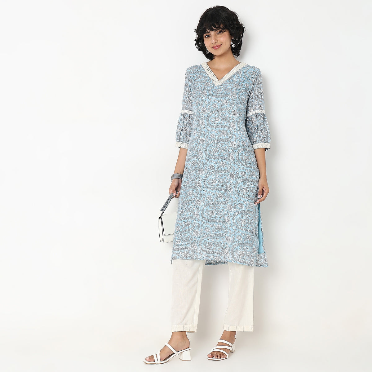 Straight Fit Printed Kurta