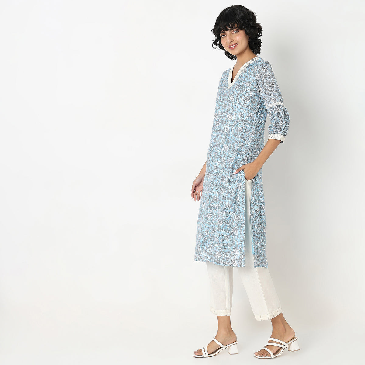 Straight Fit Printed Kurta