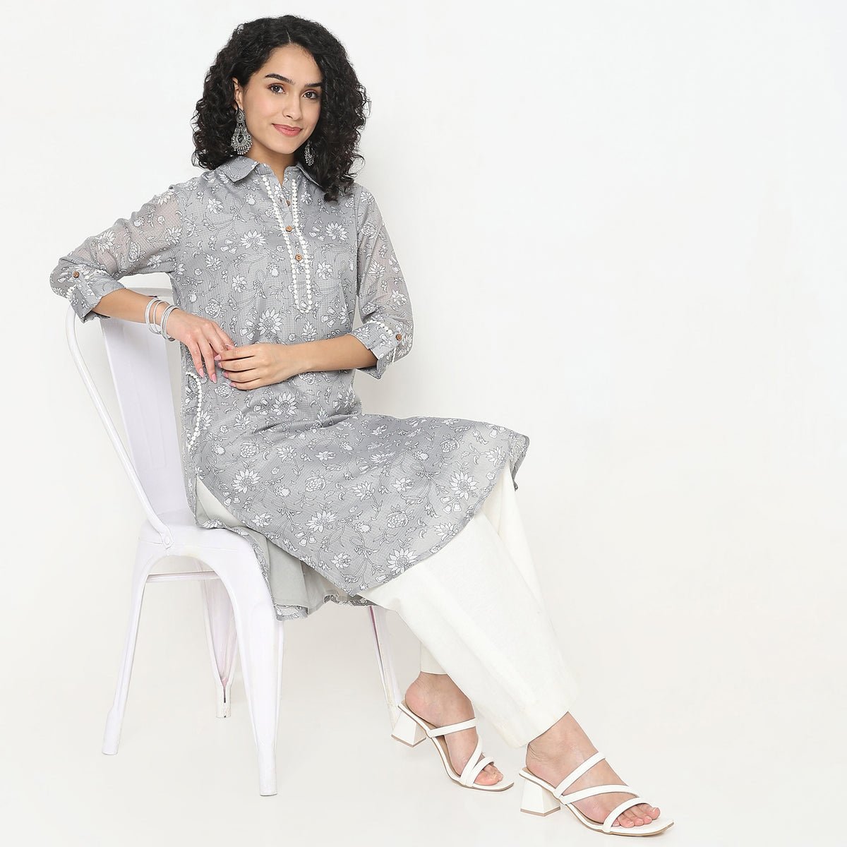 Flare Fit Printed Kurta