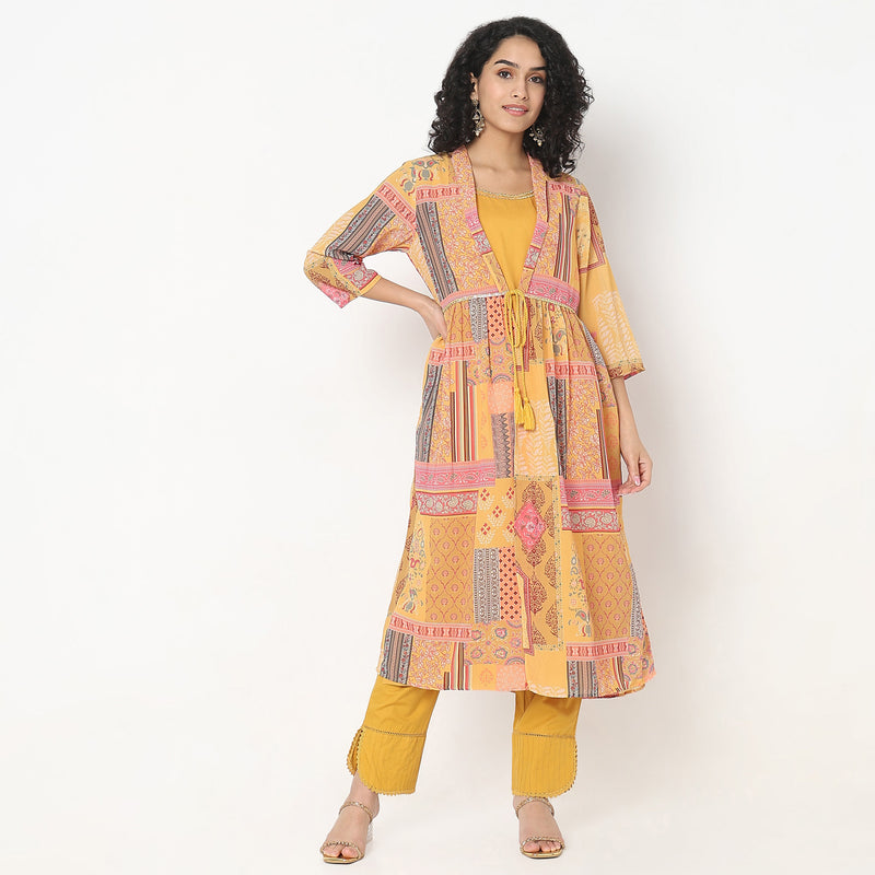 Flare Fit Printed Kurta