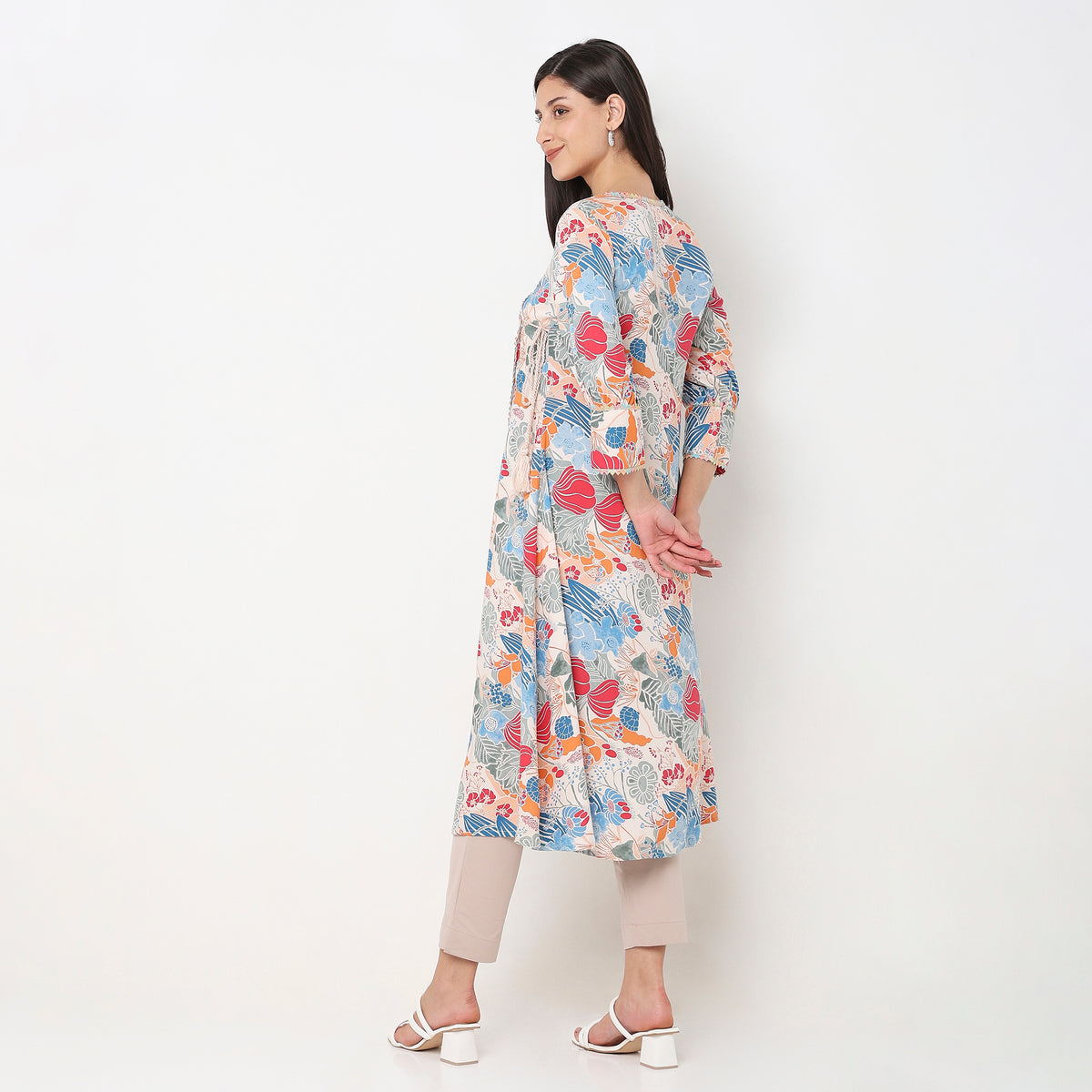 Flare Fit Printed Kurta