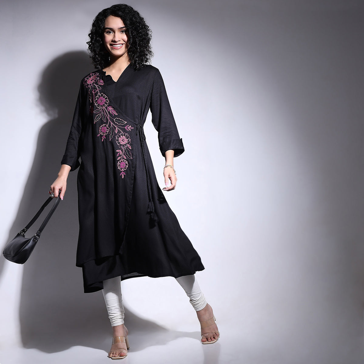 Flare Fit Embroidered Kurta