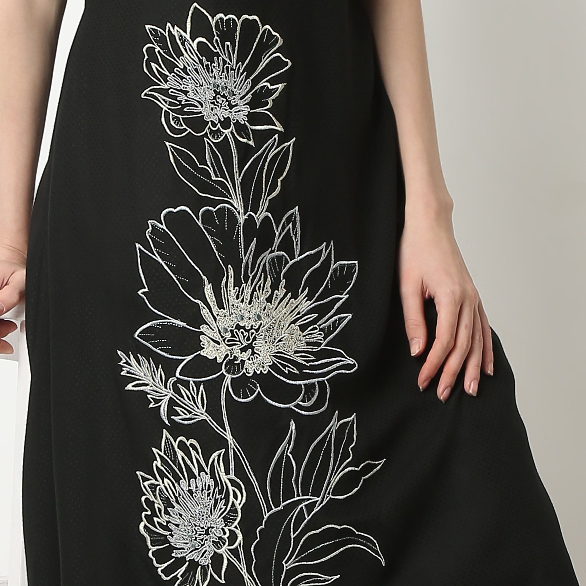 Flare Fit Embroidered V-Neck Kurta