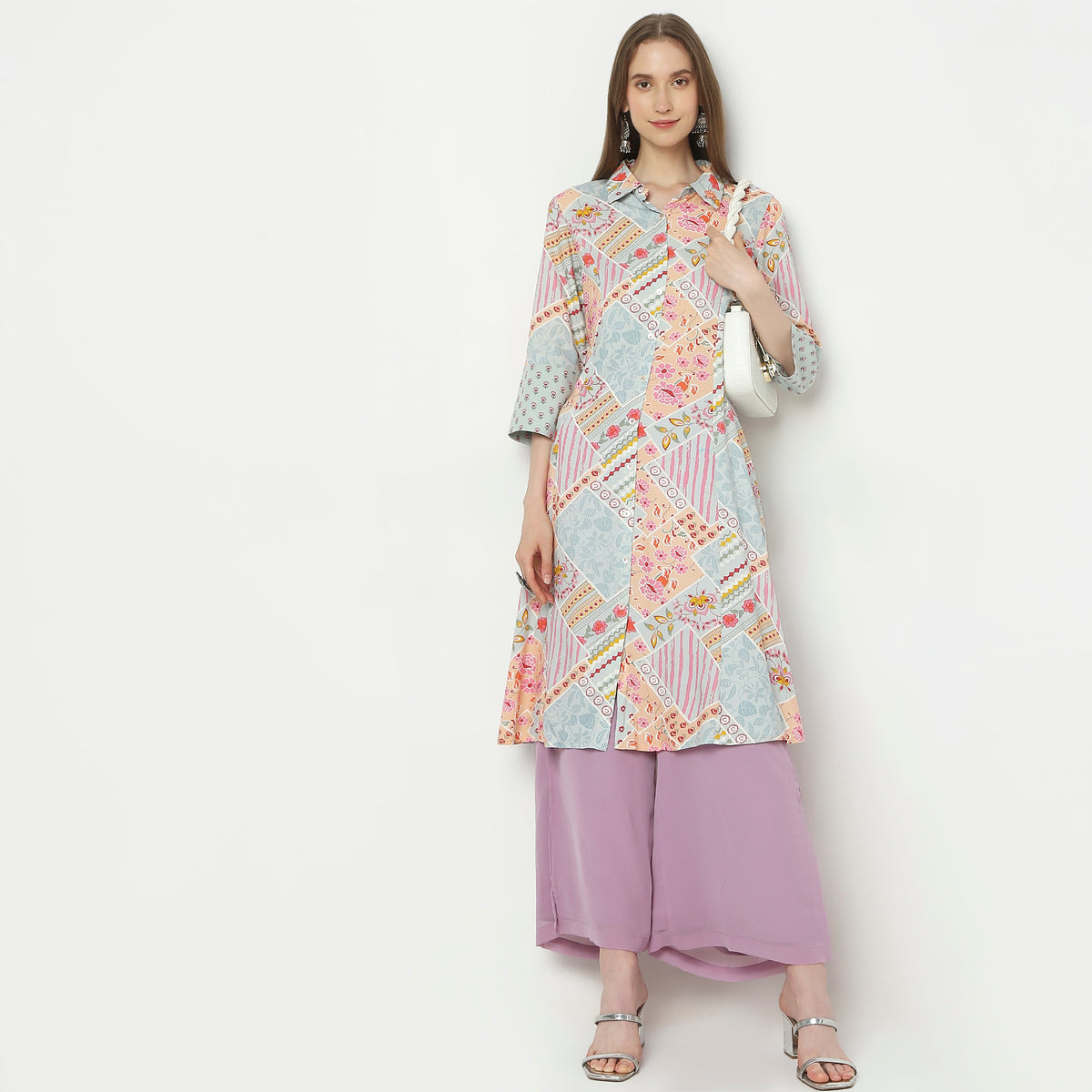 Flare Fit Printed Kurta