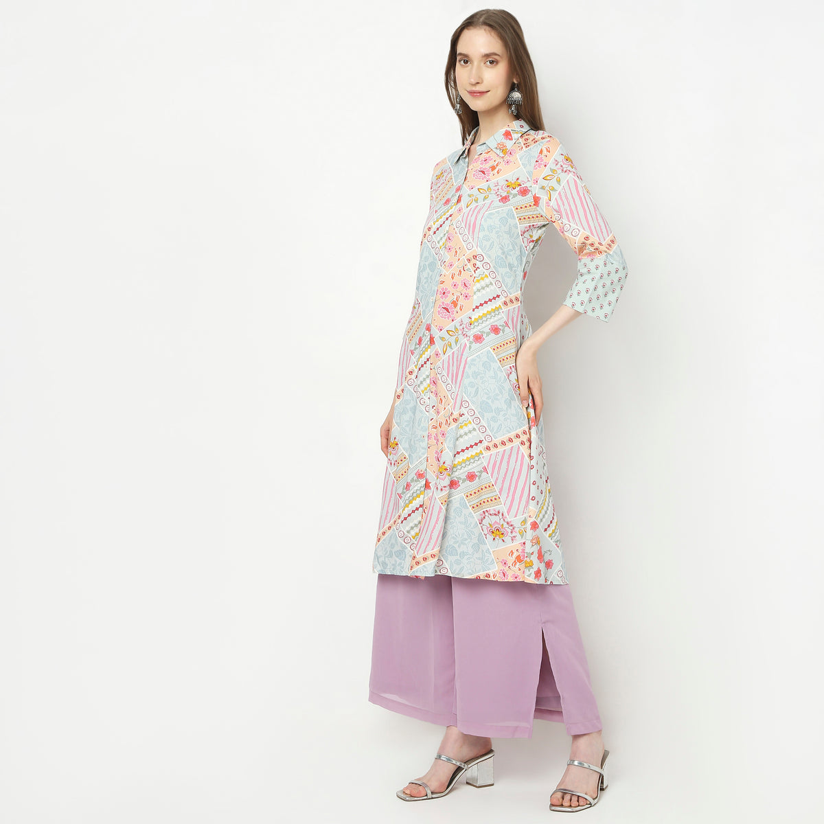 Flare Fit Printed Kurta