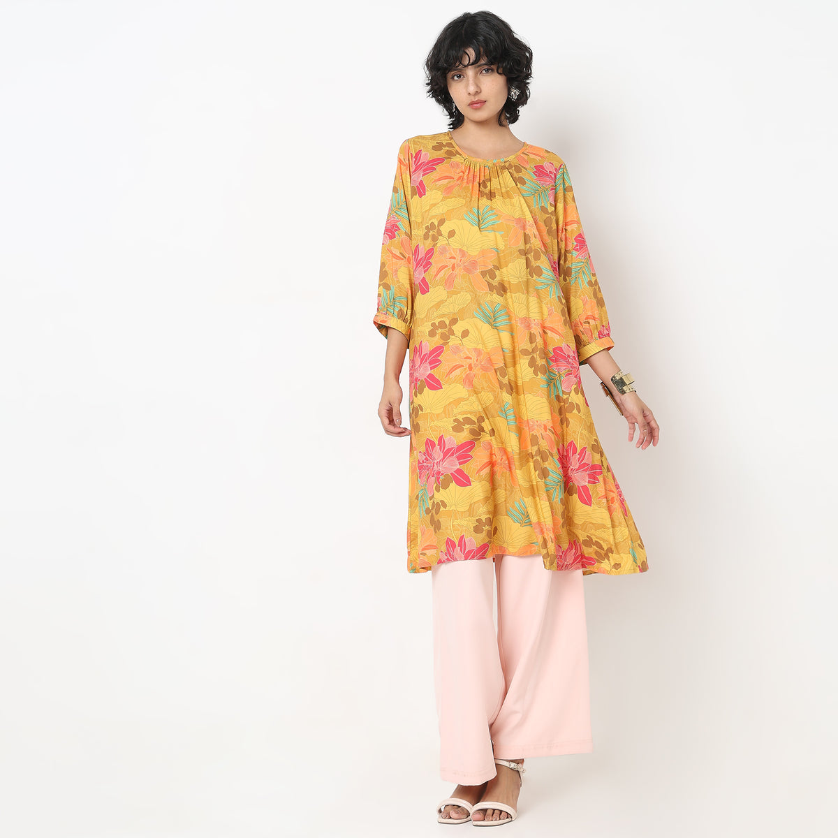 Flare Fit Printed Kurta