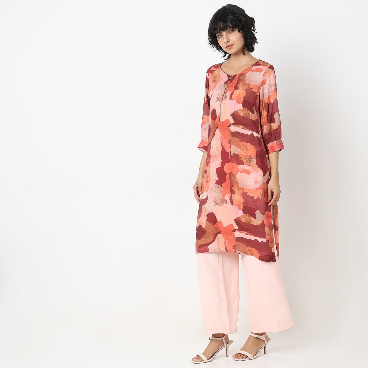 Flare Fit Printed Kurta