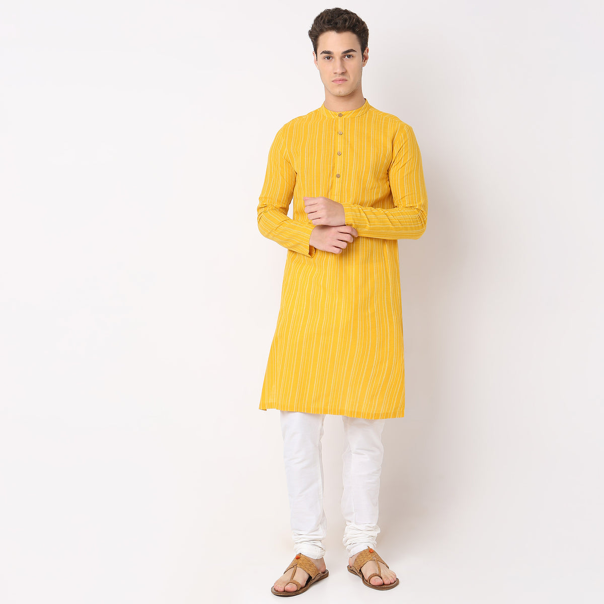 Regular Fit Structured Kurta