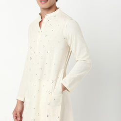 Mirror Long Embroidered Kurta