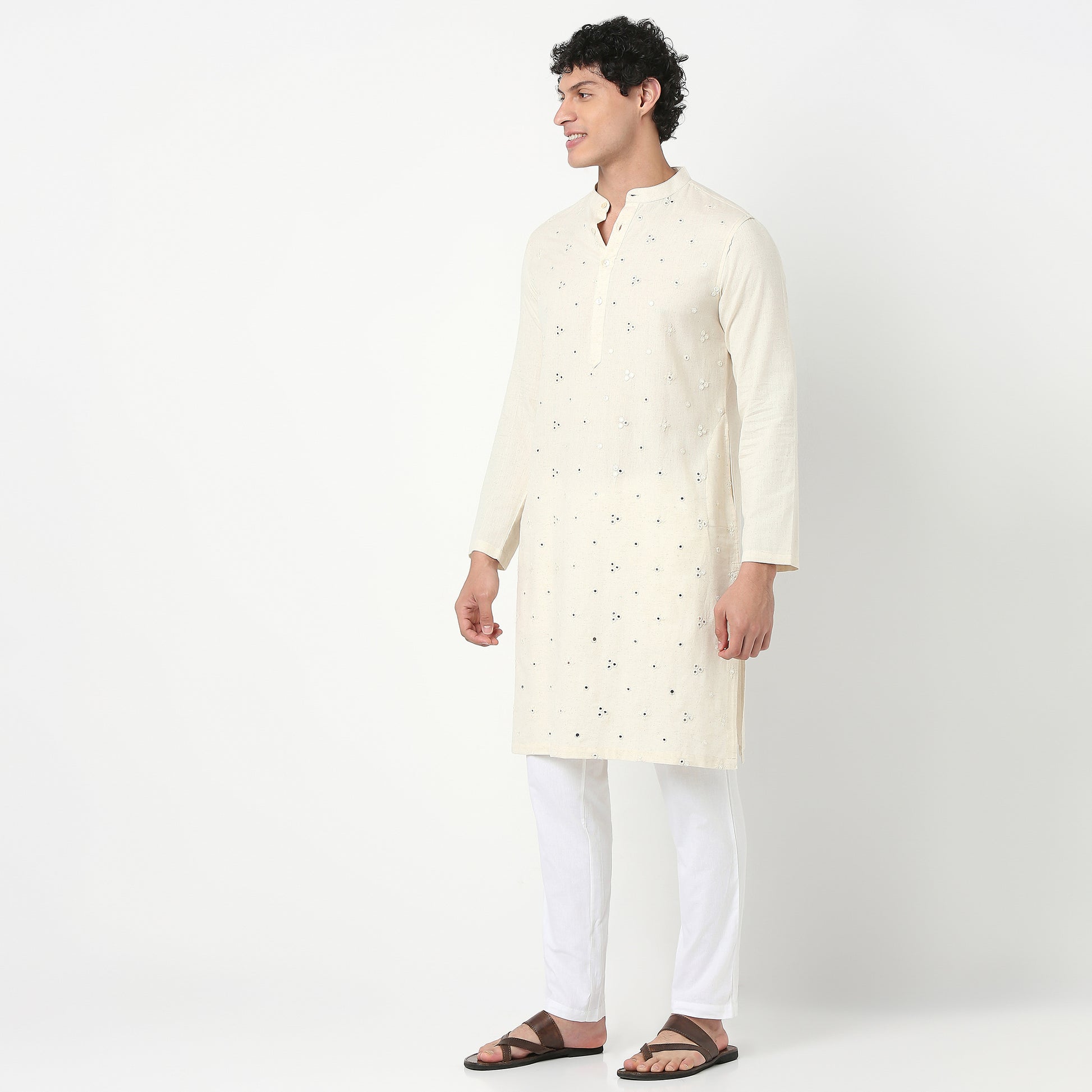 Mirror Long Embroidered Kurta
