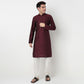 Buy Men Straight Fit Embroidered Full Sleeve Kurta  - Style Union