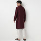 Buy Men Straight Fit Embroidered Full Sleeve Kurta  - Style Union
