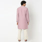 Embroidered Mandarin Collar Full Length Sleeve Straight Fit Kurta