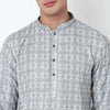 Digital Print Knee Length Mandarin Collar Straight Kurta